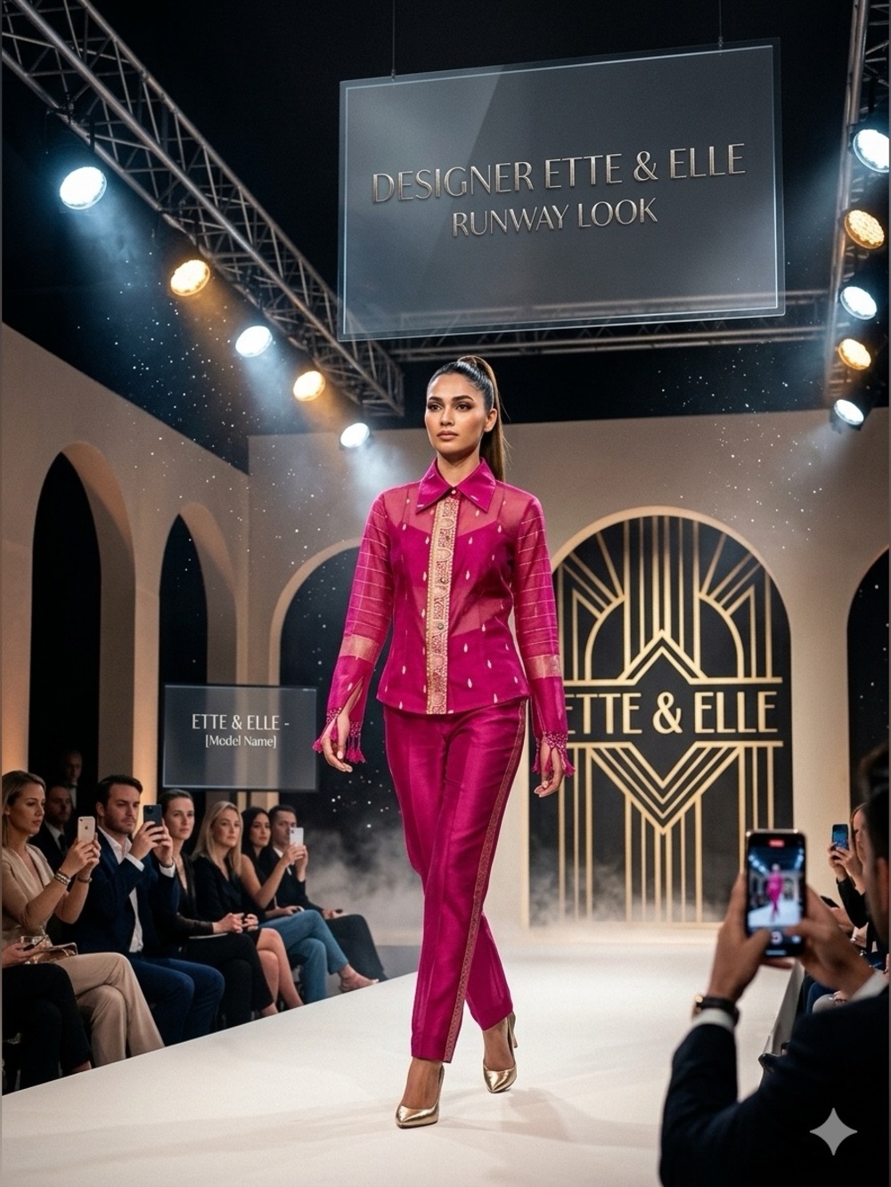 Archival Ryerson School of Fashion Faux-Silk Saree Blouse - ‘ETTE & ELLE’ LABEL